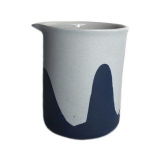 NOS Contemporary Blue Grey Abstract Creamer by Guten C2 (Germany)